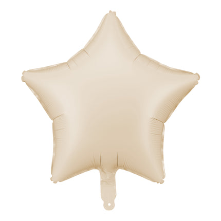 Stern Helium Ballon Beige Leer 48cm