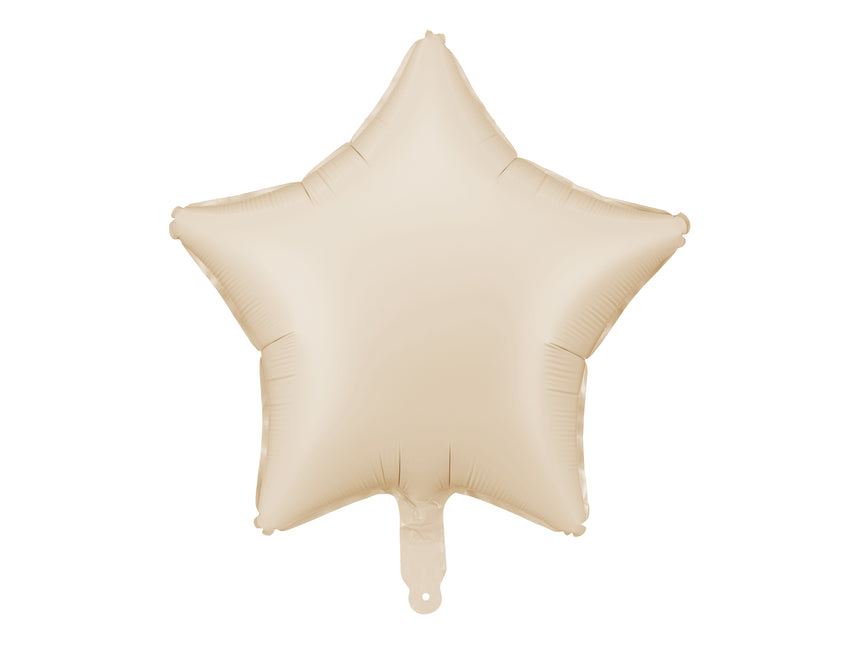Stern Helium Ballon Beige Leer 48cm