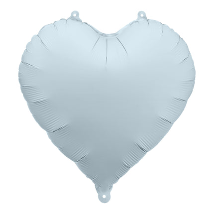 Herz Helium Ballon Neblig Blau Leer 45cm