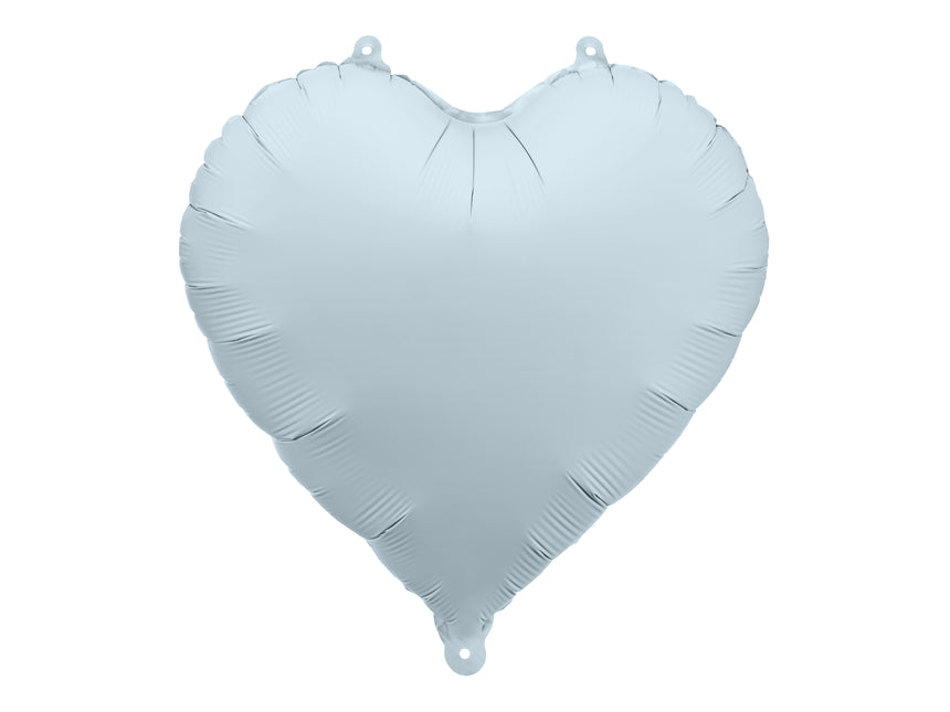 Herz Helium Ballon Neblig Blau Leer 45cm