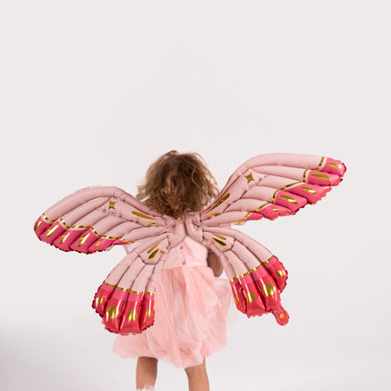 Schmetterling Helium Ballon Rosa Leer 50cm