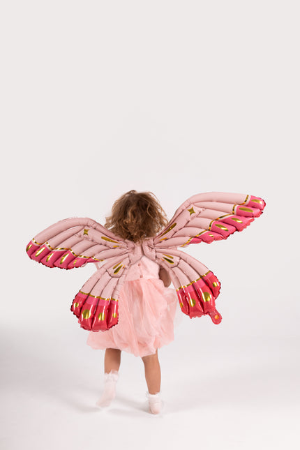 Schmetterling Helium Ballon Rosa Leer 50cm