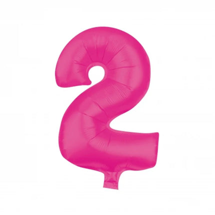 2er-Ballon, rosa, leer, 85 cm