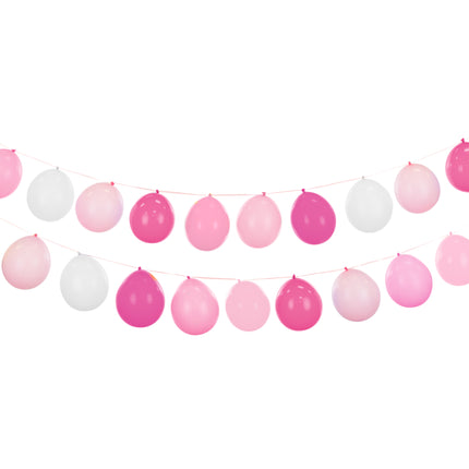 Rosa Ballongirlande
