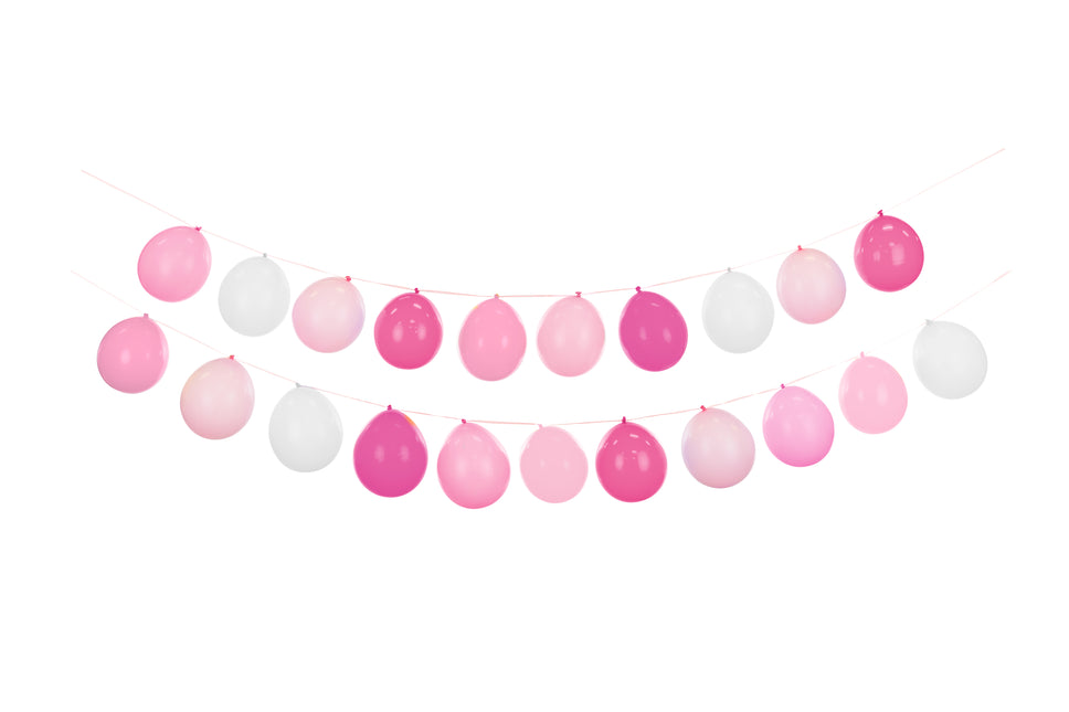 Rosa Ballongirlande
