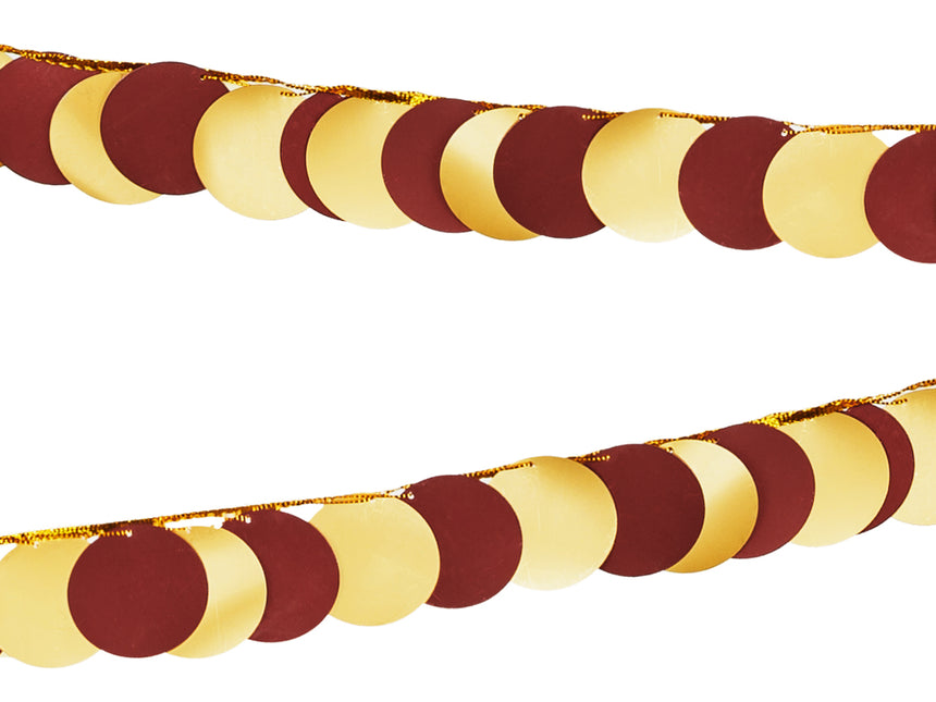Rot-Gold-Girlande 2,2 m