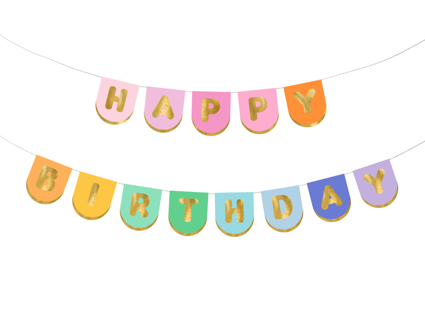 Happy Birthday Buchstabengirlande 2,13m