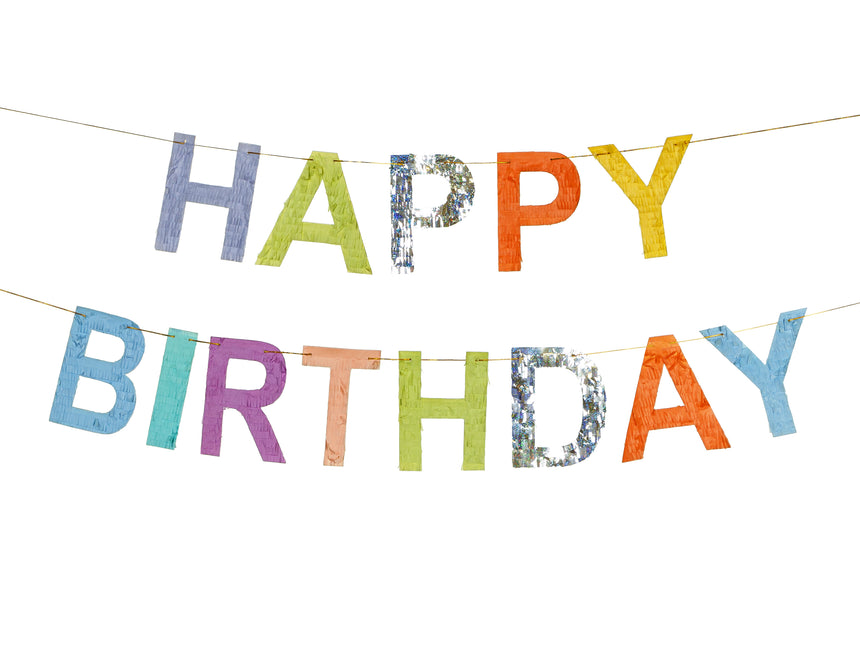 Happy Birthday Buchstabengirlande Bunt 2,2m