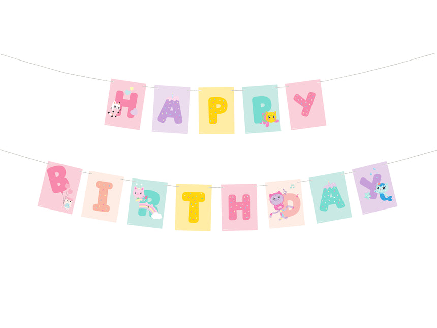 Briefschlinge Happy Birthday Gabby's Dollhouse, 180 x 15 cm