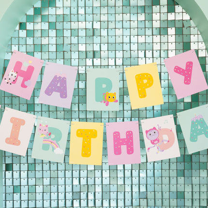 Briefschlinge Happy Birthday Gabby's Dollhouse, 180 x 15 cm