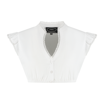 Oktoberfest Bluse Weiß Damen Flügelärmel