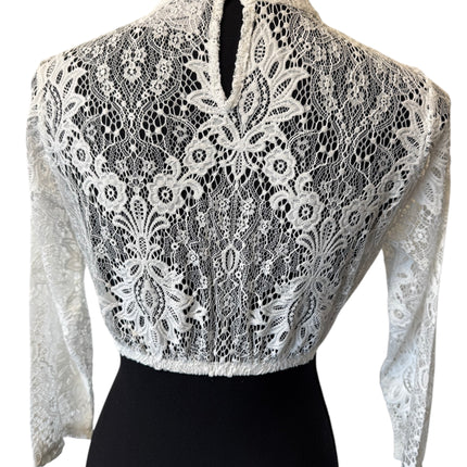Oktoberfest Bluse Weiß Damen Spitze
