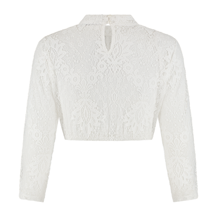 Oktoberfest Bluse Weiß Damen Spitze