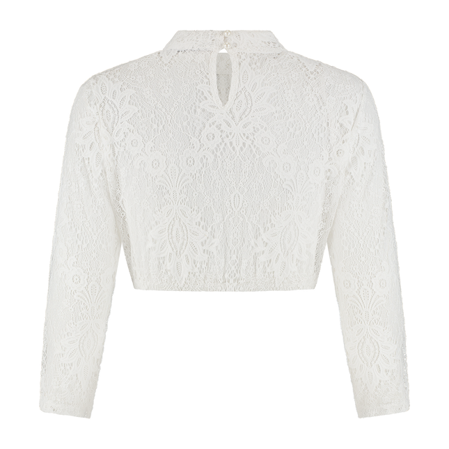 Oktoberfest Bluse Weiß Damen Spitze