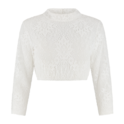 Oktoberfest Bluse Weiß Damen Spitze