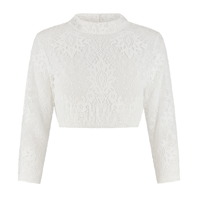 Oktoberfest Bluse Weiß Damen Spitze