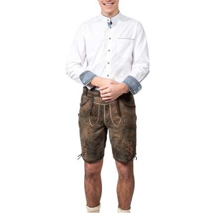 Oktoberfest Bluse Blau Weiß Männer