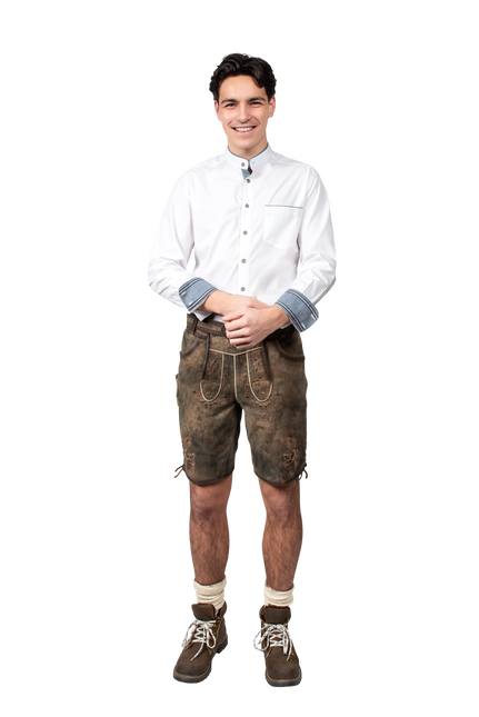 Oktoberfest Bluse Blau Weiß Männer
