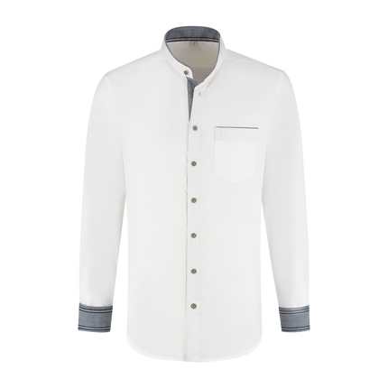 Oktoberfest Bluse Blau Weiß Männer