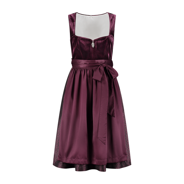 Bordeauxrotes Dirndlkleid Oktoberfest 2 Stück