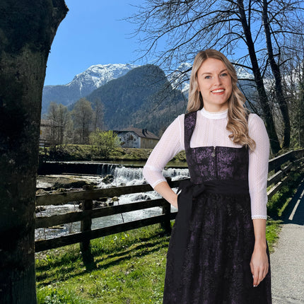 Schwarzes Dirndlkleid Oktoberfest Damen Spitze
