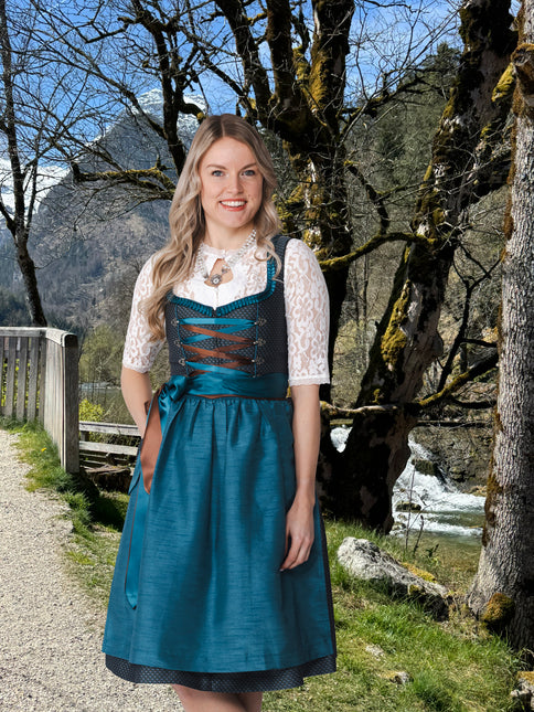 Graues Dirndlkleid Oktoberfest Frauen 2 Stück