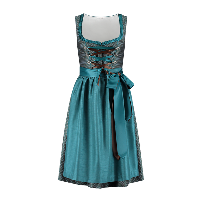 Blaues Dirndlkleid Oktoberfest Damen 2 Stück