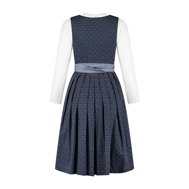 Dunkelblaues Dirndlkleid Oktoberfest Damen mit Taschen 2 Stück