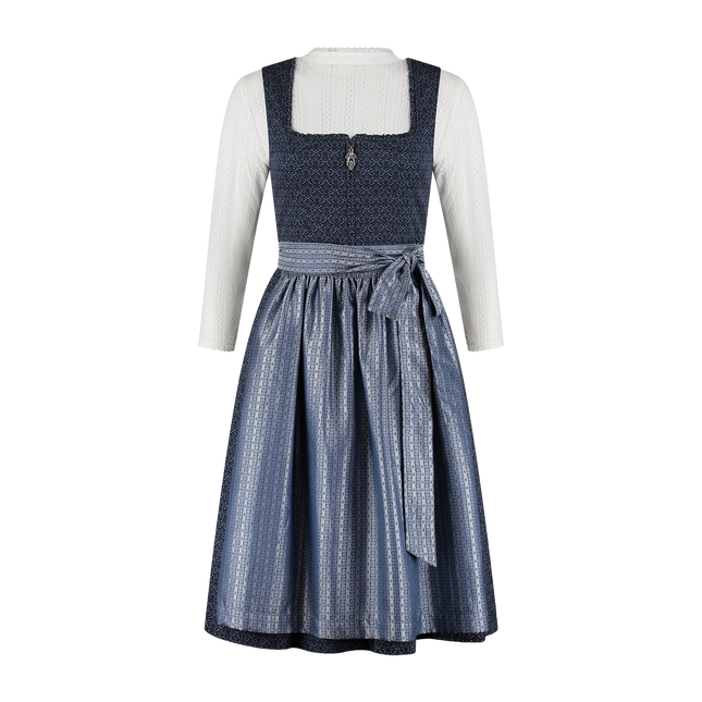 Dunkelblaues Dirndlkleid Oktoberfest Damen mit Taschen 2 Stück