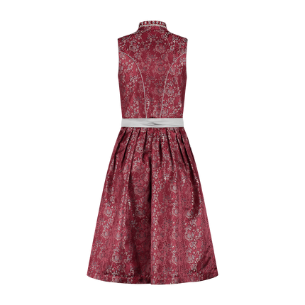 Bordeaux Rotes Dirndlkleid Oktoberfest Damen Spitze 2 Stück