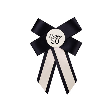 50 Jahre Knopf Schleife 17cm