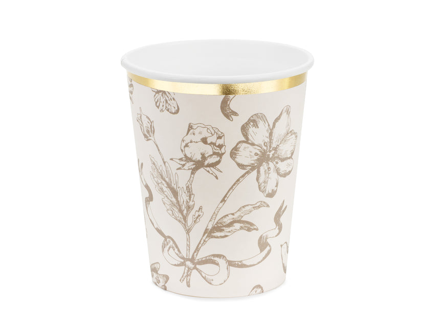 Blumen Tasse 220ml 6Stück