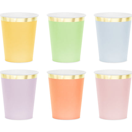 Farbige Becher 220ml 6 Stk