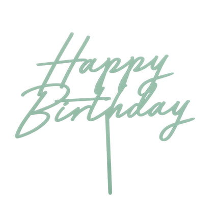 Happy Birthday Tortenaufleger Türkis 16,5cm