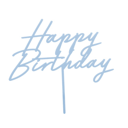 Happy Birthday Tortenaufleger Blau 16,5cm