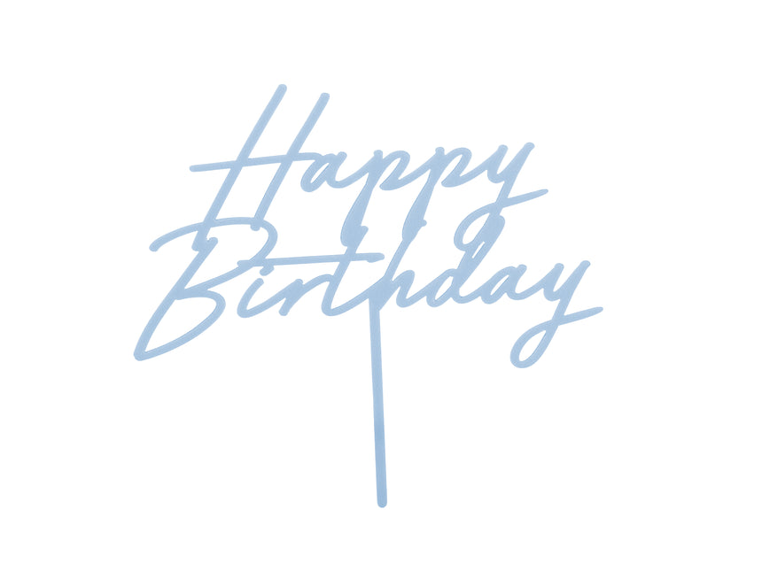 Happy Birthday Tortenaufleger Blau 16,5cm