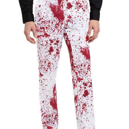 Blutiges Kostüm für Herren, weiß, 3-teilig