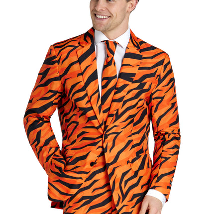 Tiger-Kostüm für Herren, orange, 3-teilig