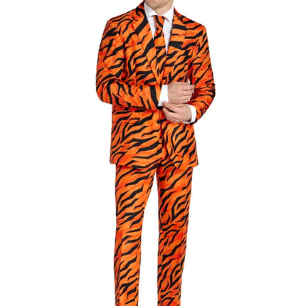 Tiger-Kostüm für Herren, orange, 3-teilig