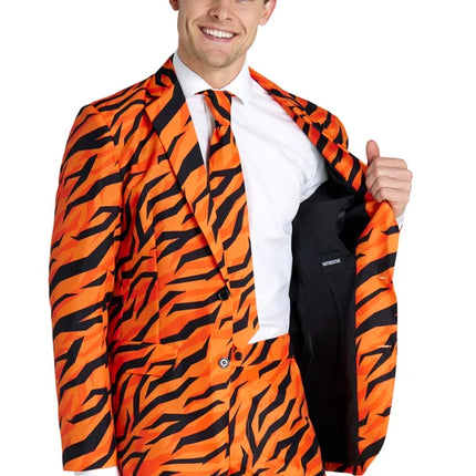 Tiger-Kostüm für Herren, orange, 3-teilig