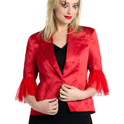 Harley Quinn Blazer für Damen, rot