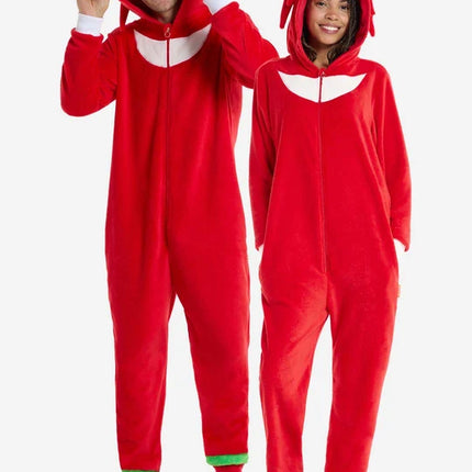 Sonic the Hedgehog Knuckles Onesie Unisex Rood