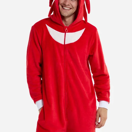 Sonic the Hedgehog Knuckles Onesie Unisex Rood