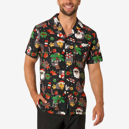 Weihnachts-Hawaiihemd „Merry Jinglejoy“ für Herren