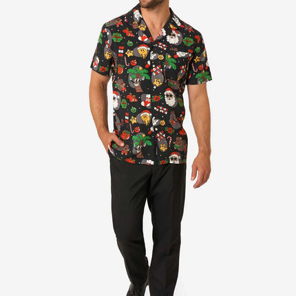 Weihnachts-Hawaiihemd „Merry Jinglejoy“ für Herren