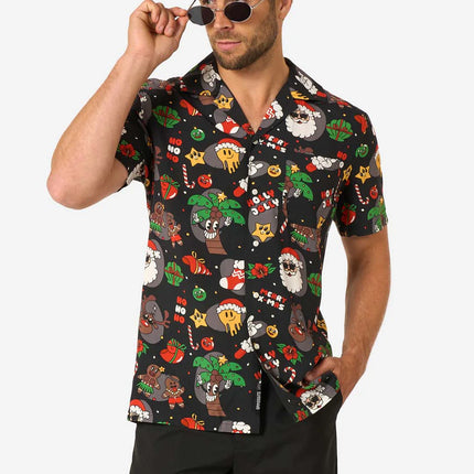 Weihnachts-Hawaiihemd „Merry Jinglejoy“ für Herren