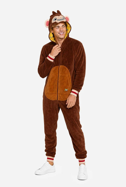 Affen-Onesie, Unisex, braun