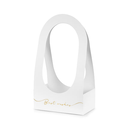 Weiße Party Box Blumenbox Beste Wünsche 38cm