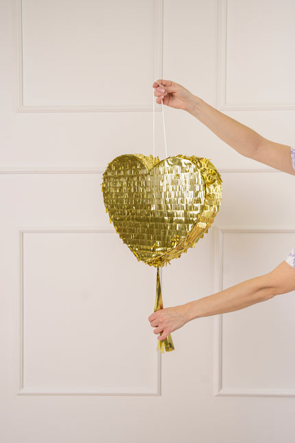 Herz Pinata Gold 36cm