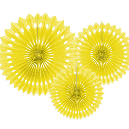 Gelbe Papierfächer 20cm 3Stück